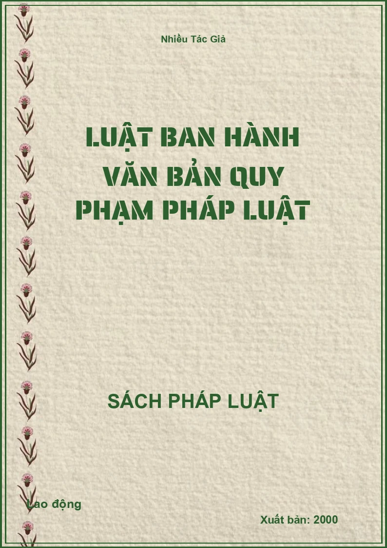 Luật ban hành văn bản quy phạm pháp luật