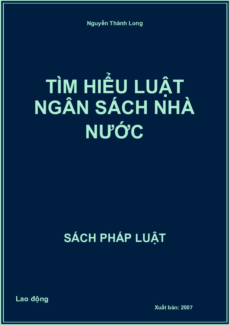 Tìm hiểu luật ngân sách nhà nước