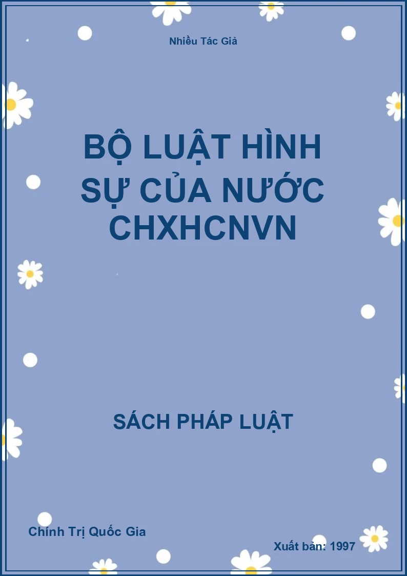Bộ luật hình sự của Nước CHXHCNVN