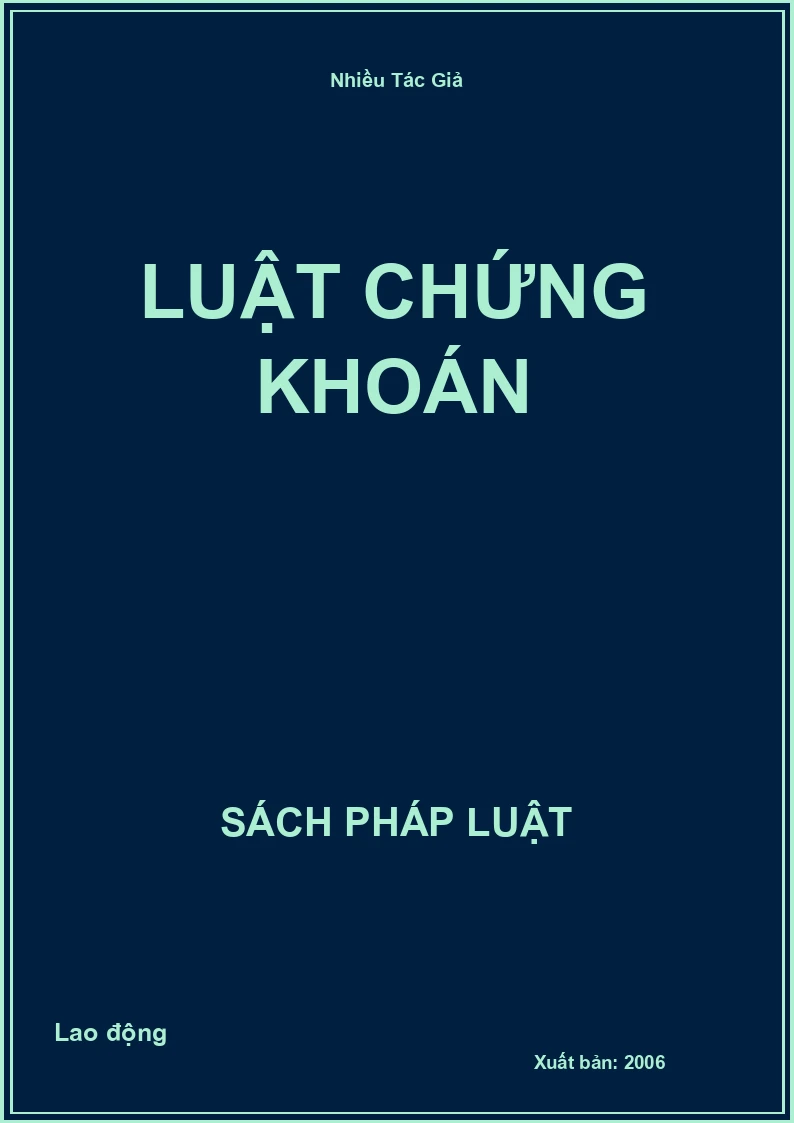 Luật chứng khoán