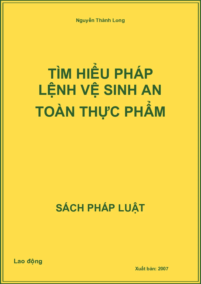 Tìm hiểu pháp lệnh vệ sinh an toàn thực phẩm