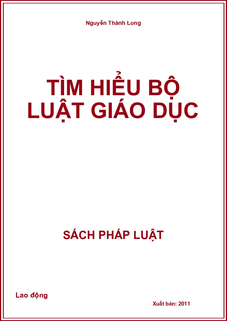 Tìm hiểu bộ luật giáo dục
