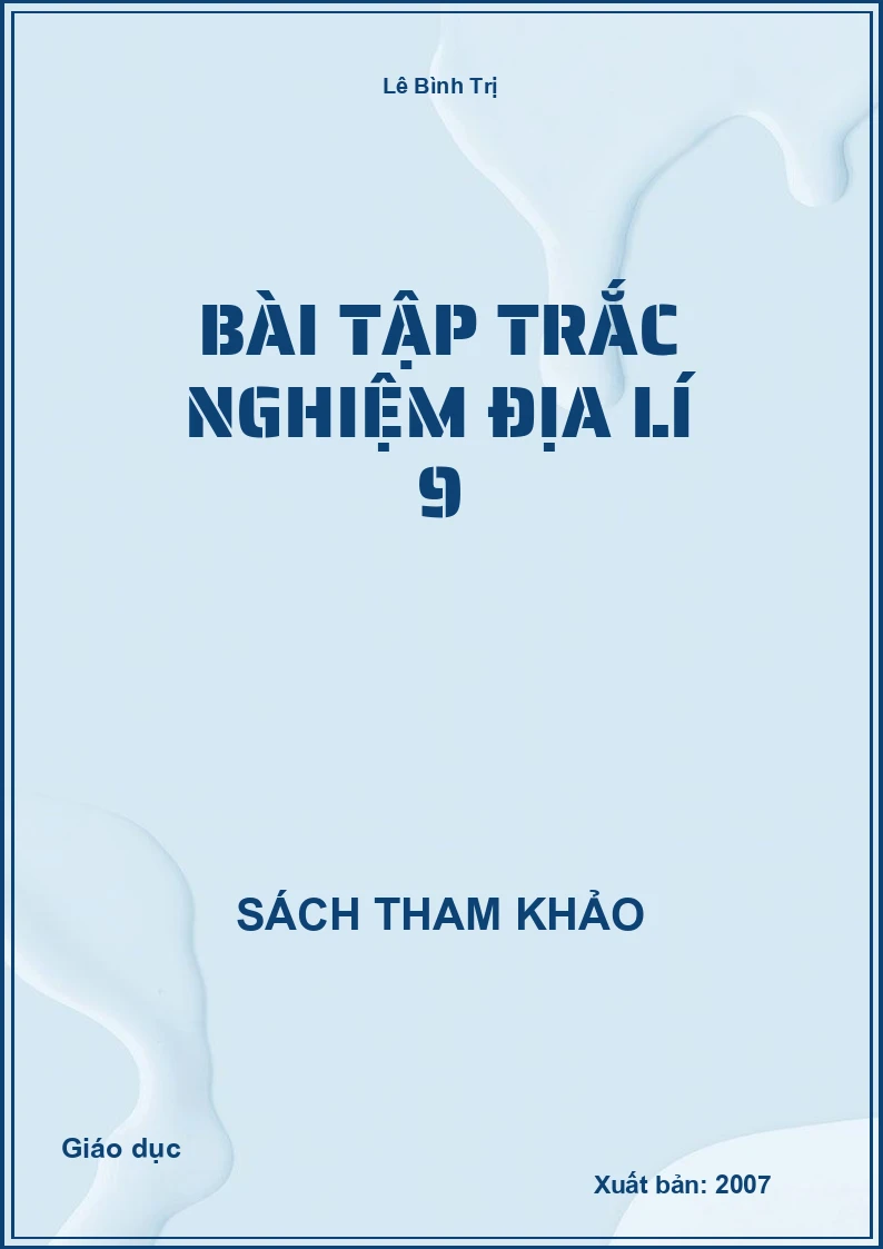 Bài Tập Trắc Nghiệm Địa Lí 9
