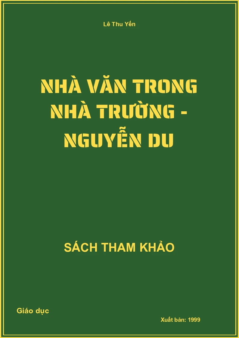 Nhà Văn Trong Nhà Trường - Nguyễn Du