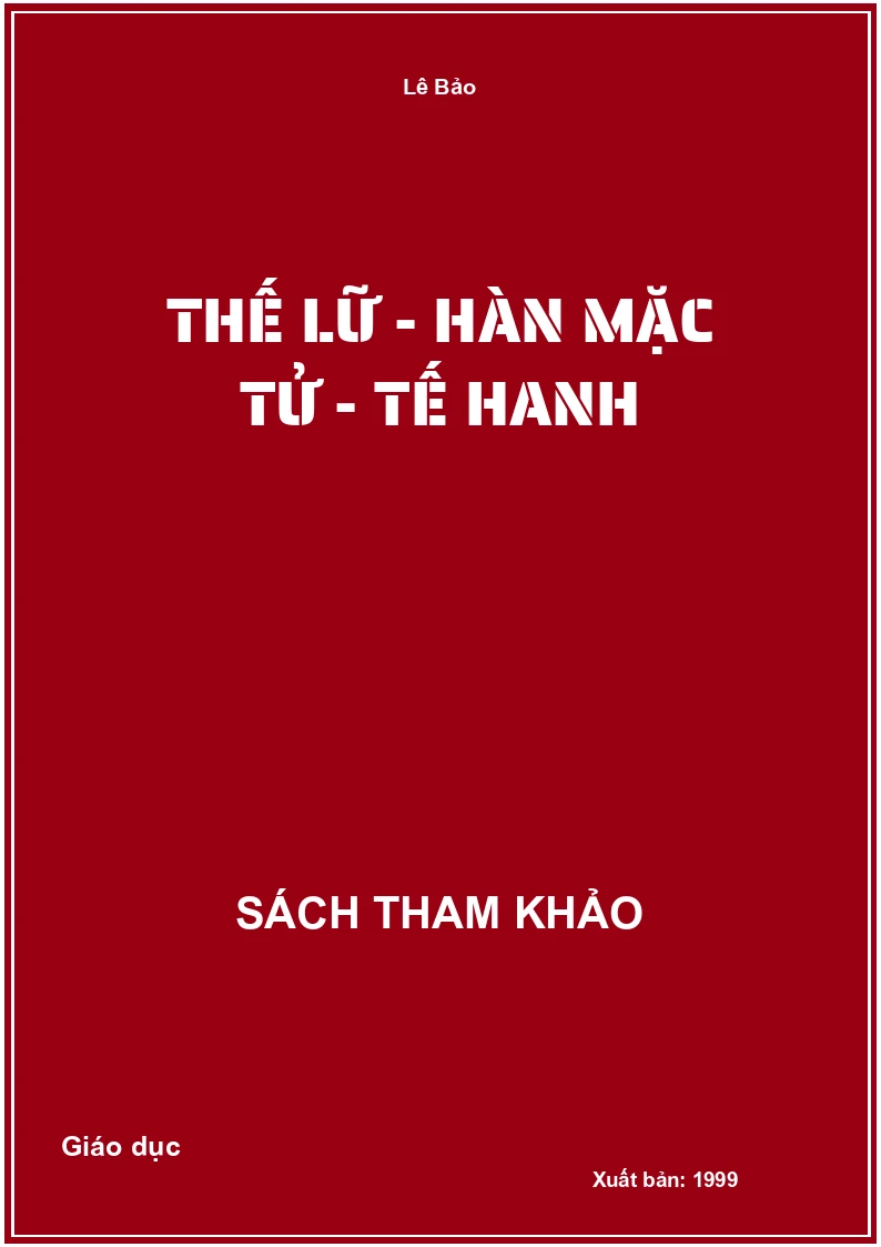 Thế Lữ - Hàn Mặc Tử - Tế Hanh