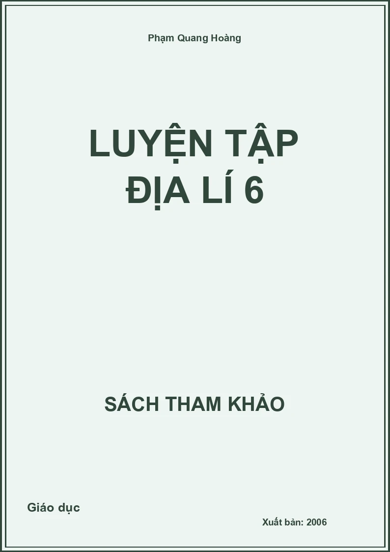 Luyện Tập Địa Lí 6