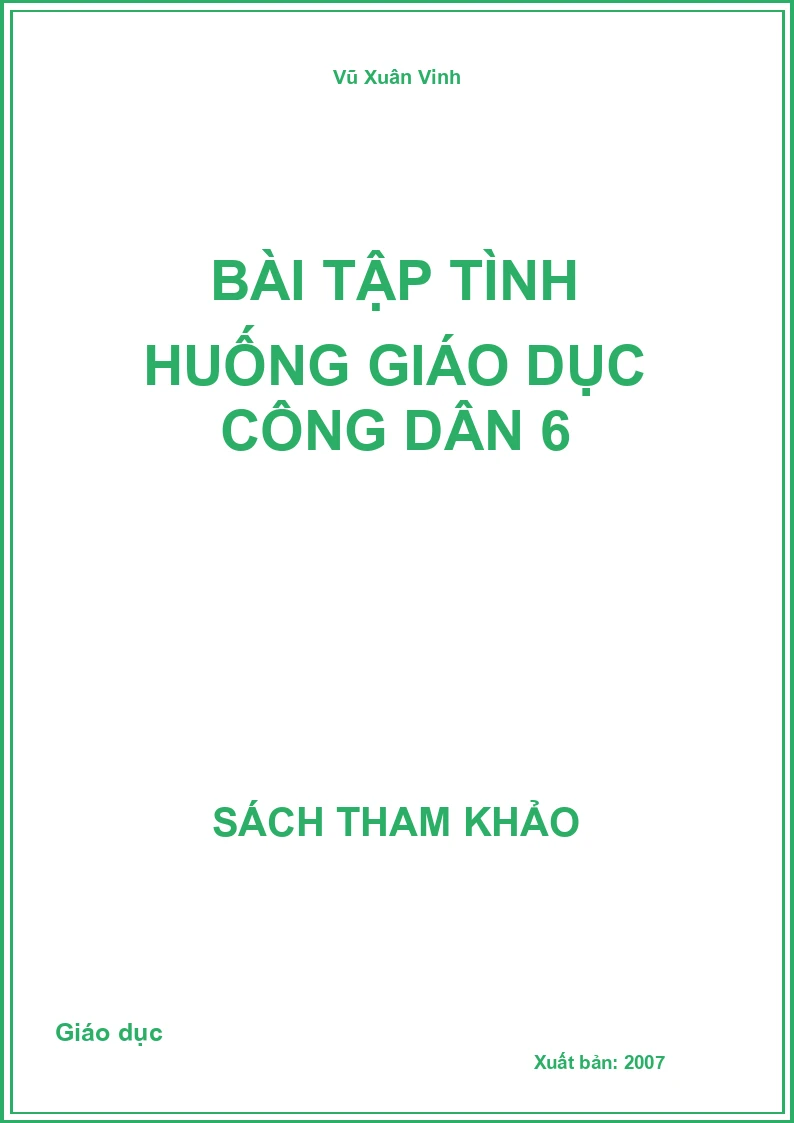 Bài Tập Tình Huống Giáo Dục Công Dân 6