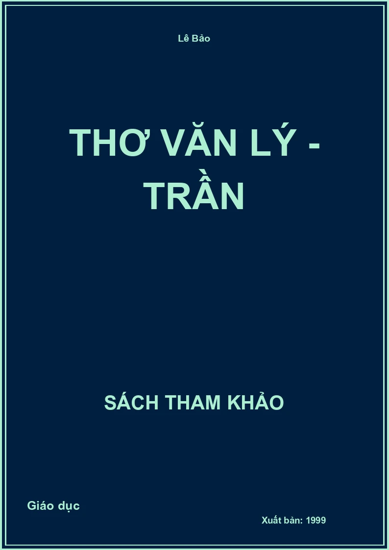 Thơ Văn Lý - Trần