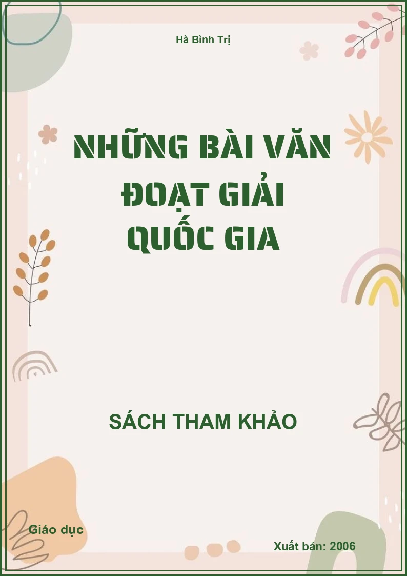 Những Bài Văn Đoạt Giải Quốc Gia