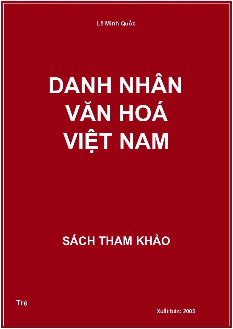 Danh Nhân Văn Hoá Việt Nam