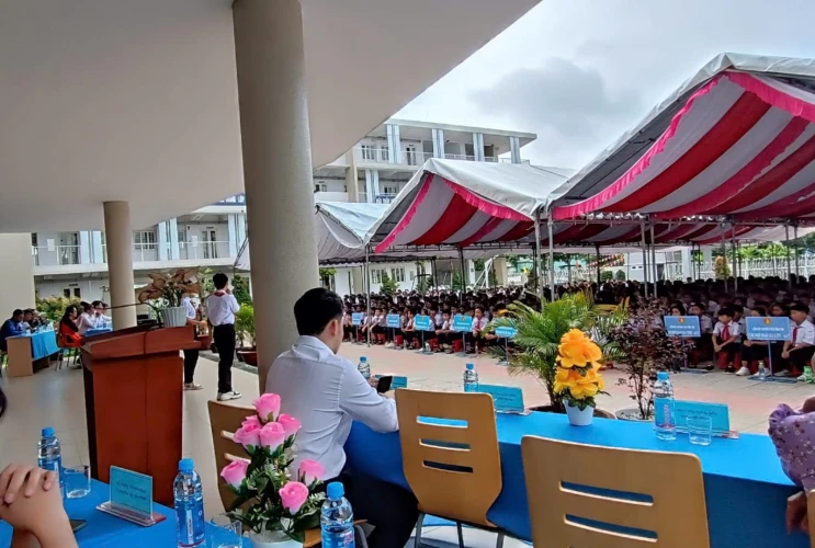 Trường THCS Vĩnh Tân Long Trọng Tổ Chức Lễ Khai Giảng Năm Học 2024-2025