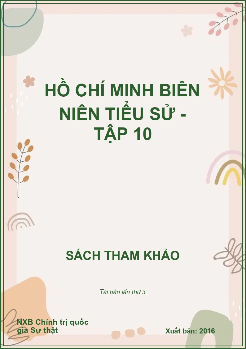 Hồ Chí Minh biên niên tiểu sử - Tập 10