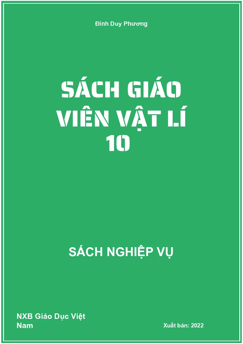 Sách giáo viên Vật lí 10