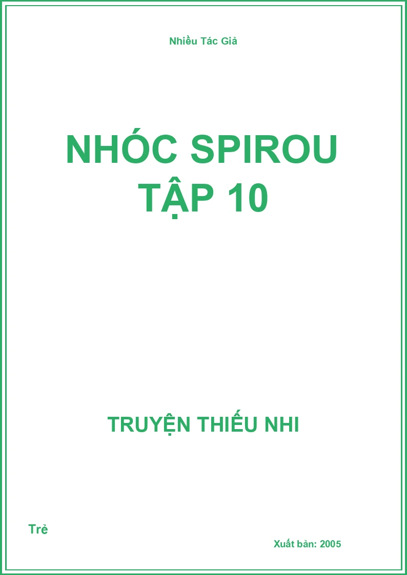 Nhóc Spirou Tập 10