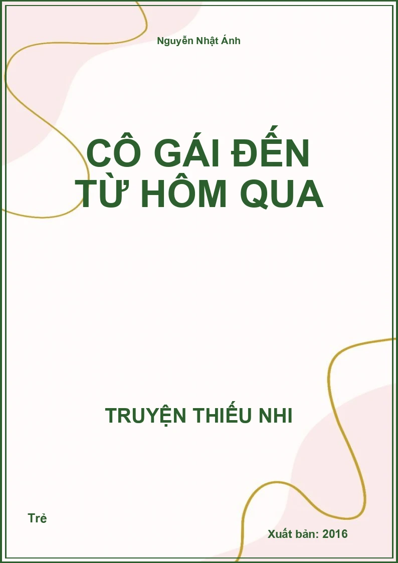 Cô Gái Đến Từ Hôm Qua