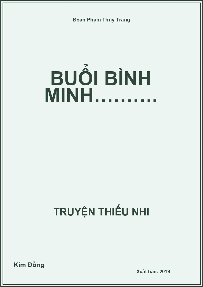 Buổi Bình Minh……….