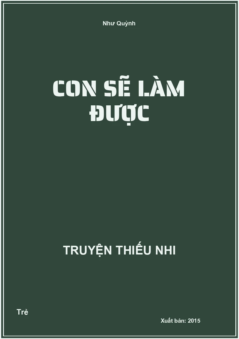 Con Sẽ Làm Được