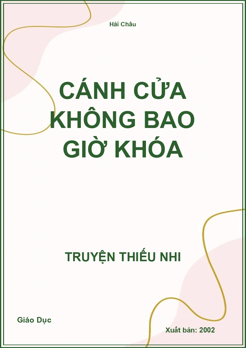 Cánh Cửa Không Bao Giờ Khóa