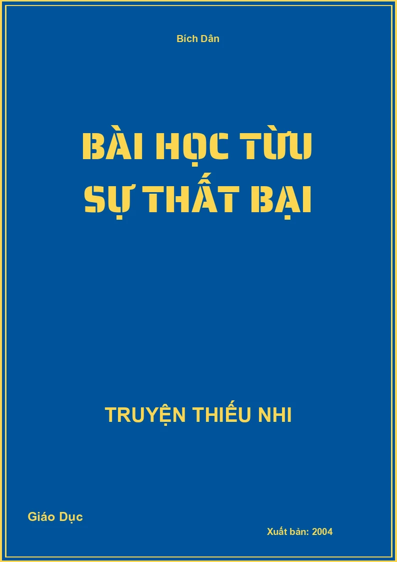 Bài Học Từu Sự Thất Bại