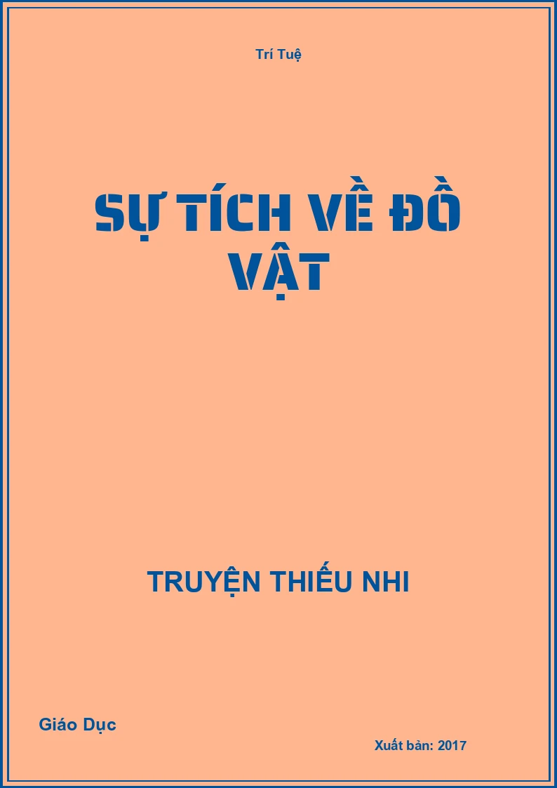 Sự Tích Về Đồ Vật