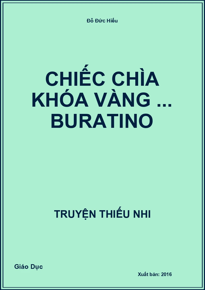 Chiếc Chìa Khóa Vàng ... Buratino