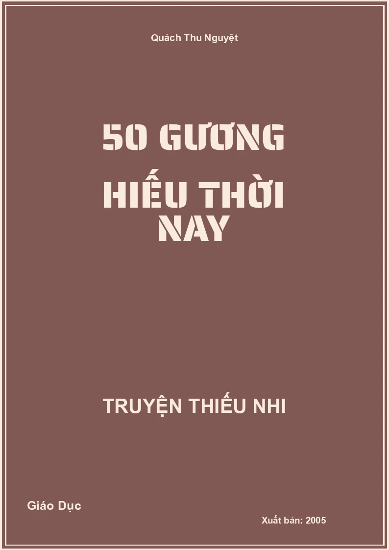 50 Gương Hiếu Thời Nay