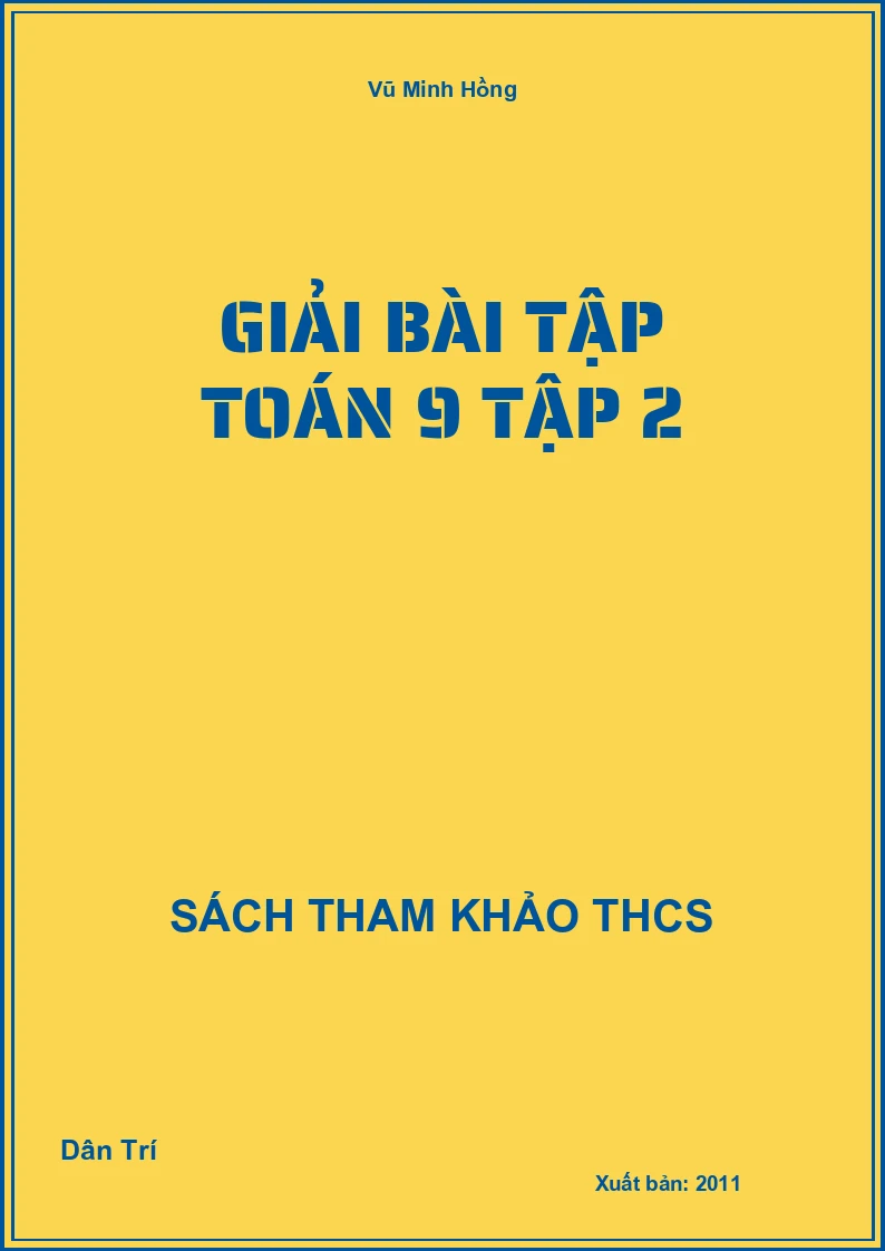 Giải bài tập Toán 9 Tập 2