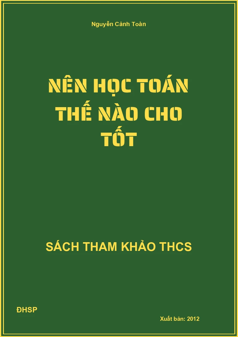Nên học Toán thế nào cho tốt