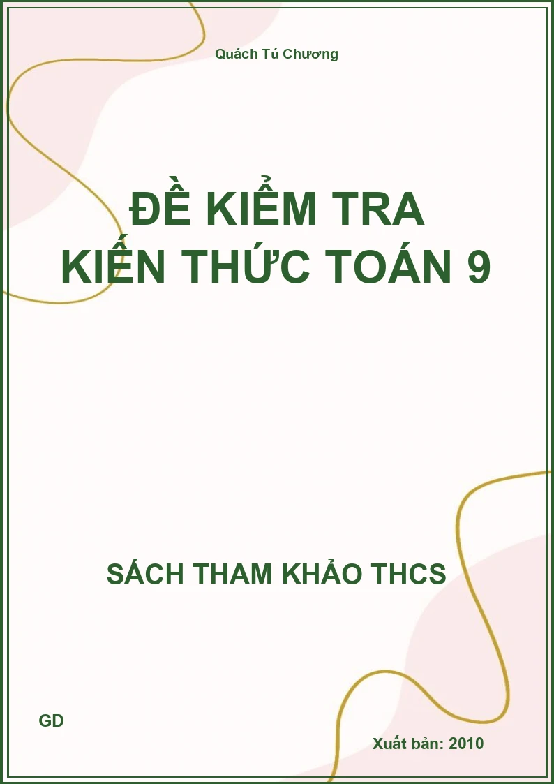 Đề kiểm tra kiến thức Toán 9