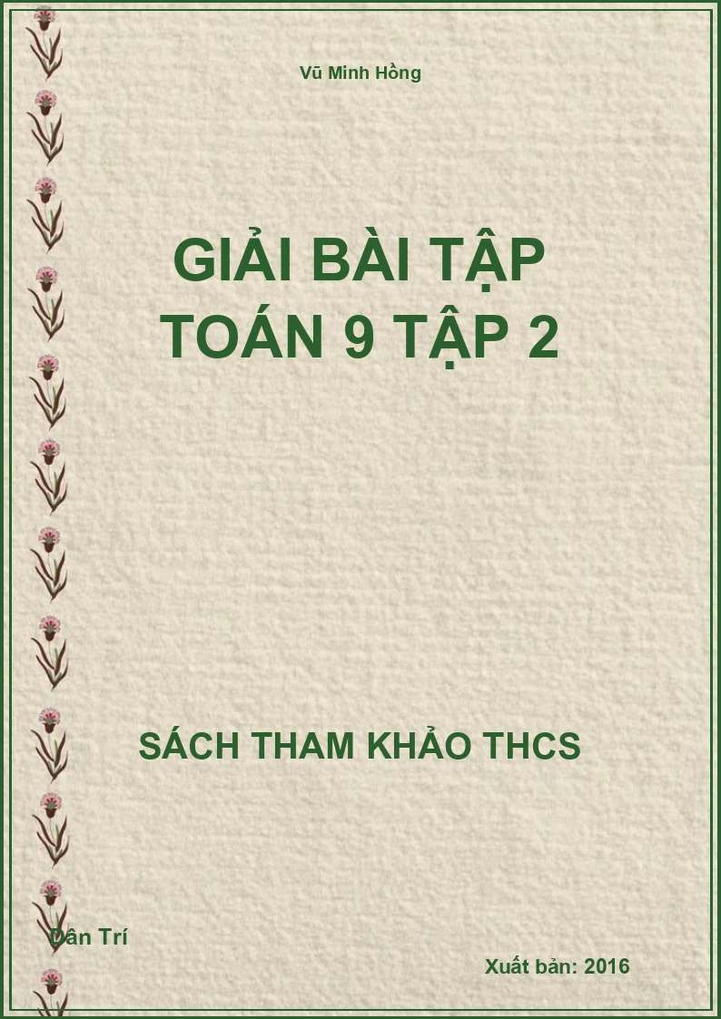 Giải bài tập Toán 9 Tập 2