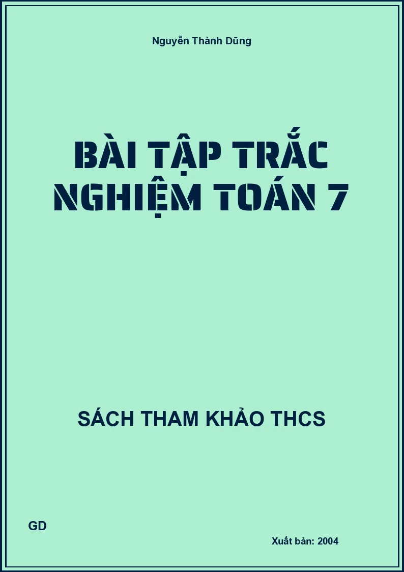 Bài tập trắc nghiệm Toán 7