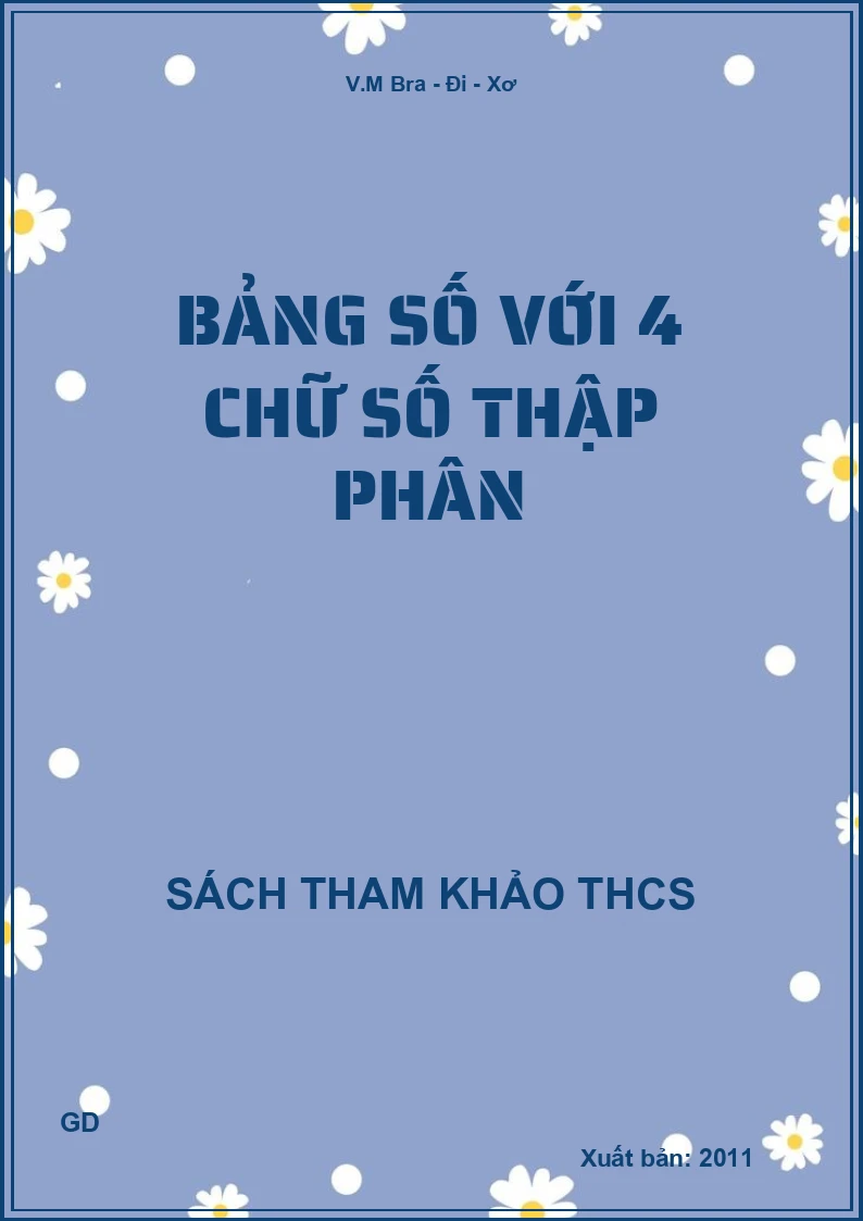 Bảng số với 4 chữ số thập phân