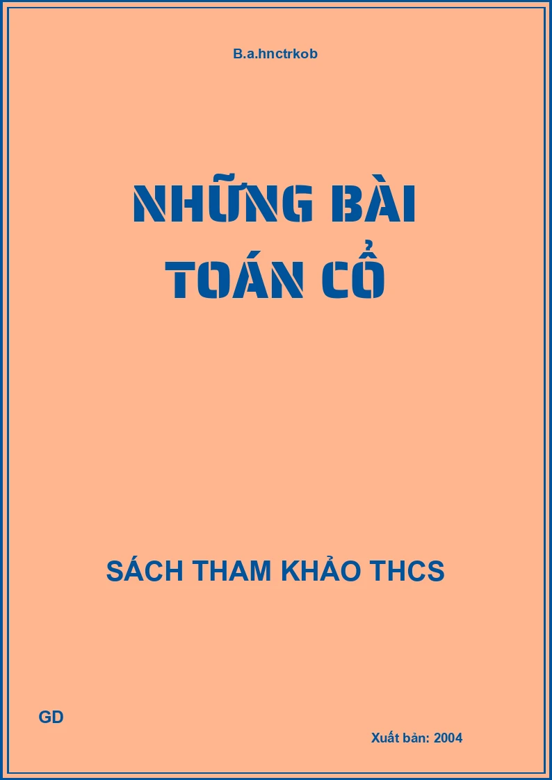 Những bài Toán cổ