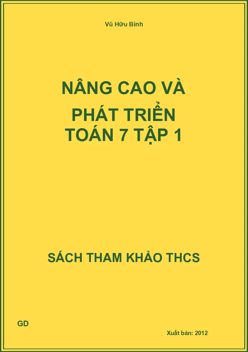 Nâng cao và phát triển Toán 7 Tập 1
