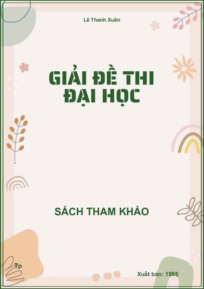 Giải đề thi Đại học