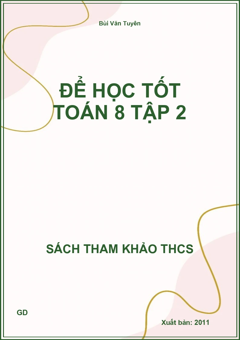 Để học tốt Toán 8 Tập 2