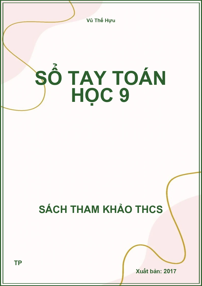 Sổ tay Toán học 9