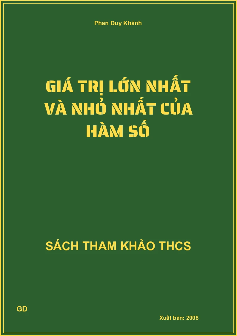 Giá trị lớn nhất và nhỏ nhất của hàm số