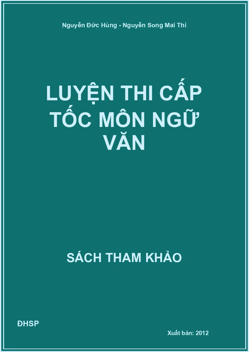 Luyện thi cấp tốc môn Ngữ văn