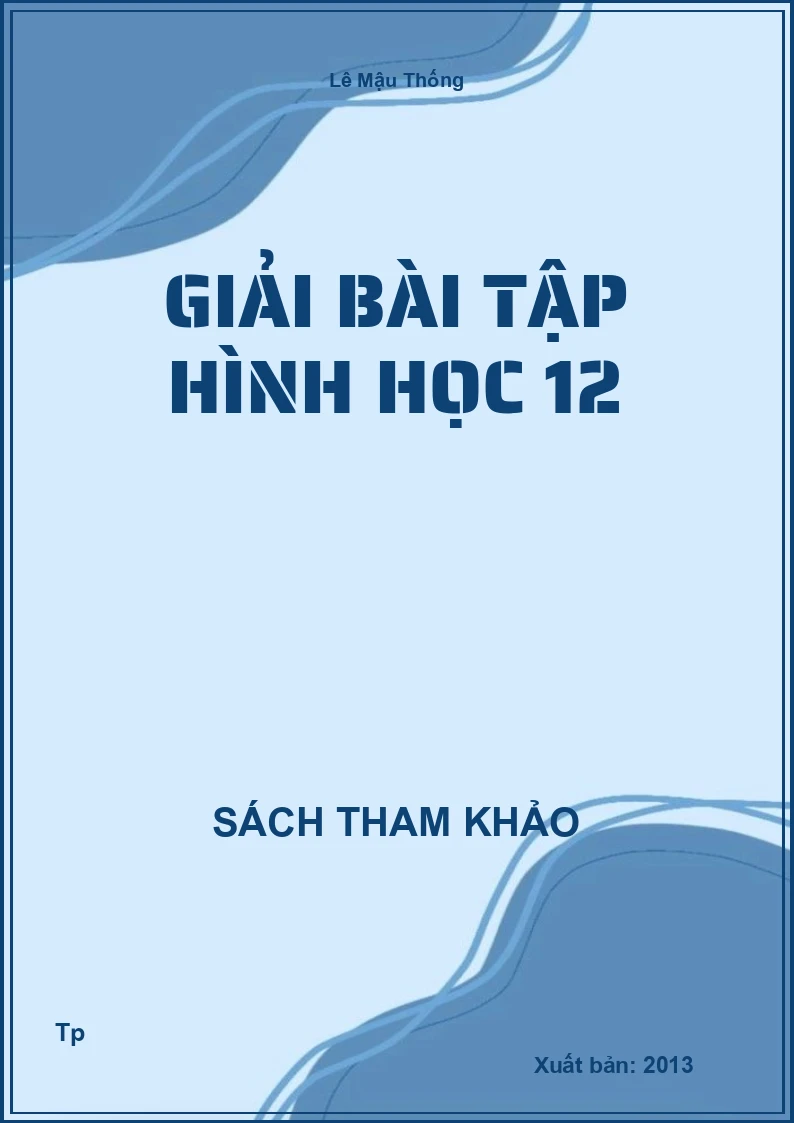 Giải bài tập hình học 12