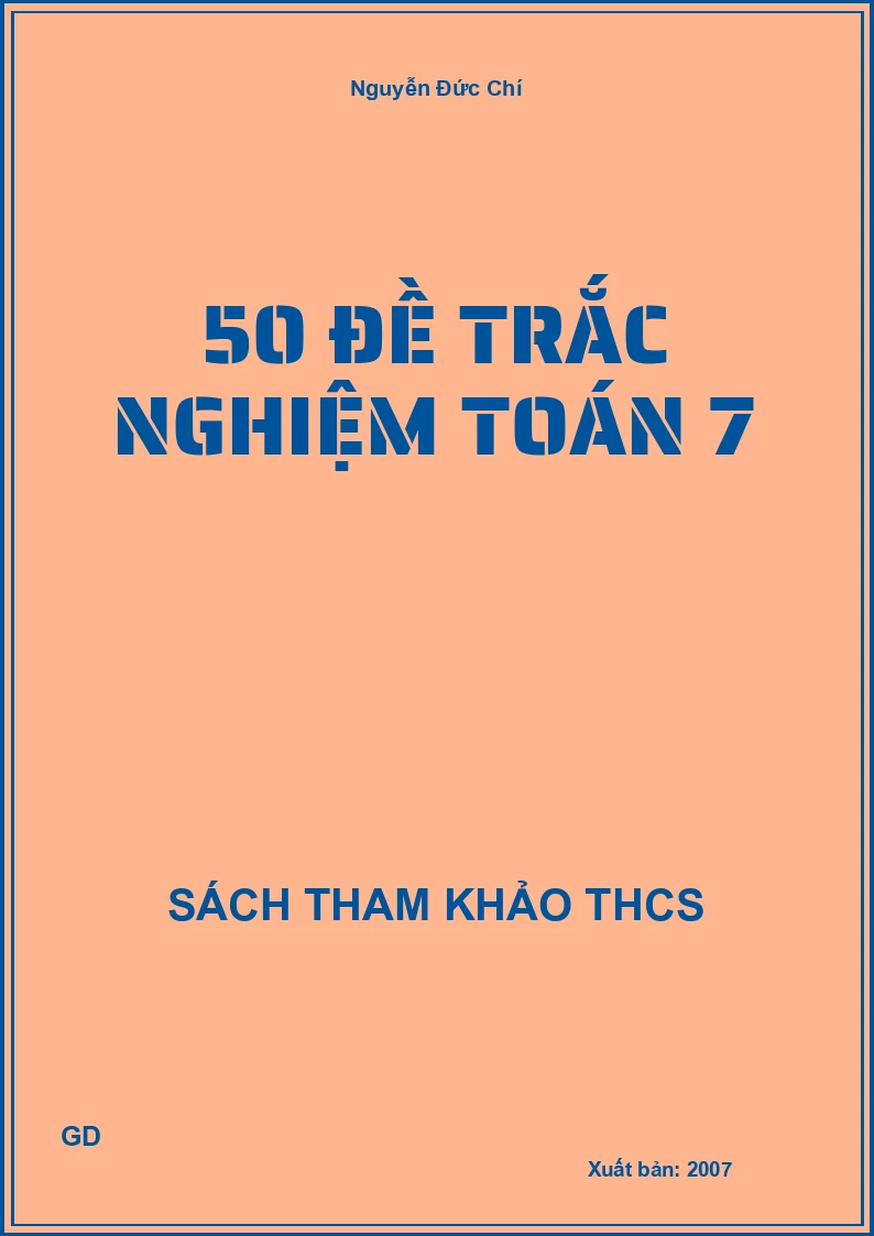 50 đề trắc nghiệm Toán 7