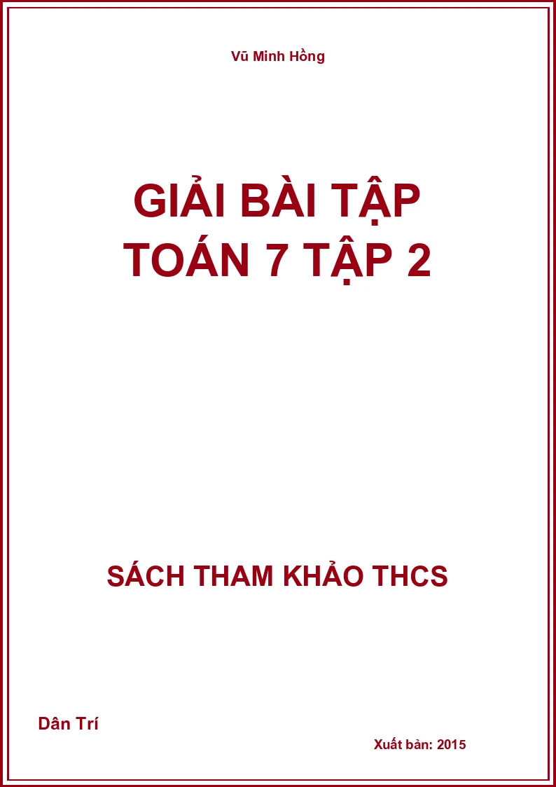 Giải bài tập Toán 7 Tập 2