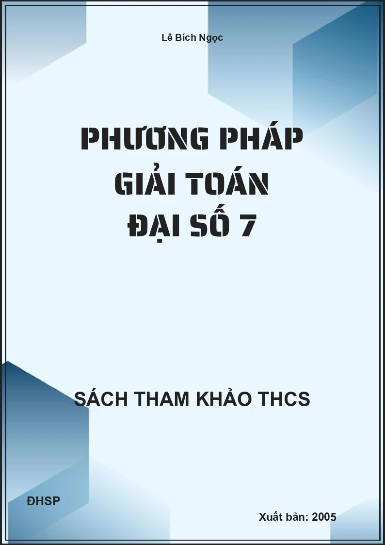 Phương pháp giải Toán Đại số 7