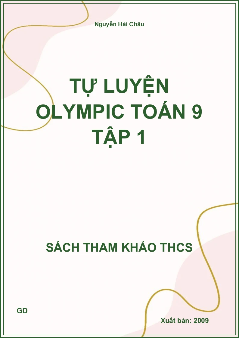 Tự luyện olympic Toán 9 Tập 1