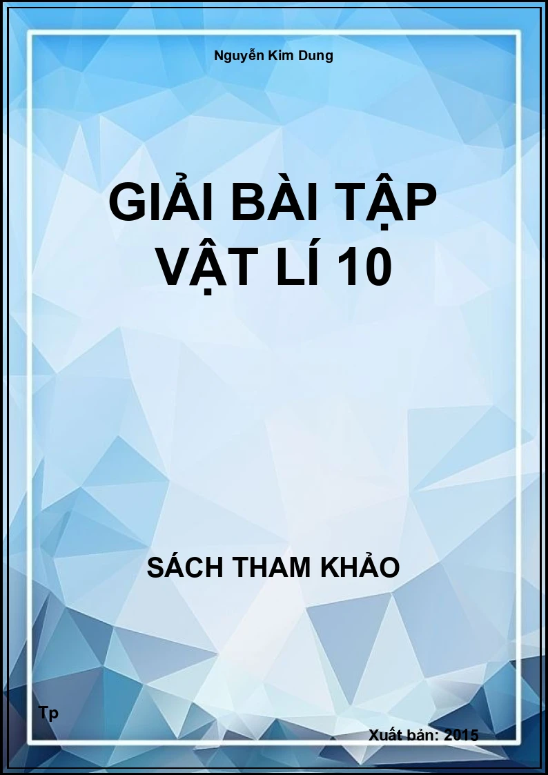 Giải bài tập vật lí 10