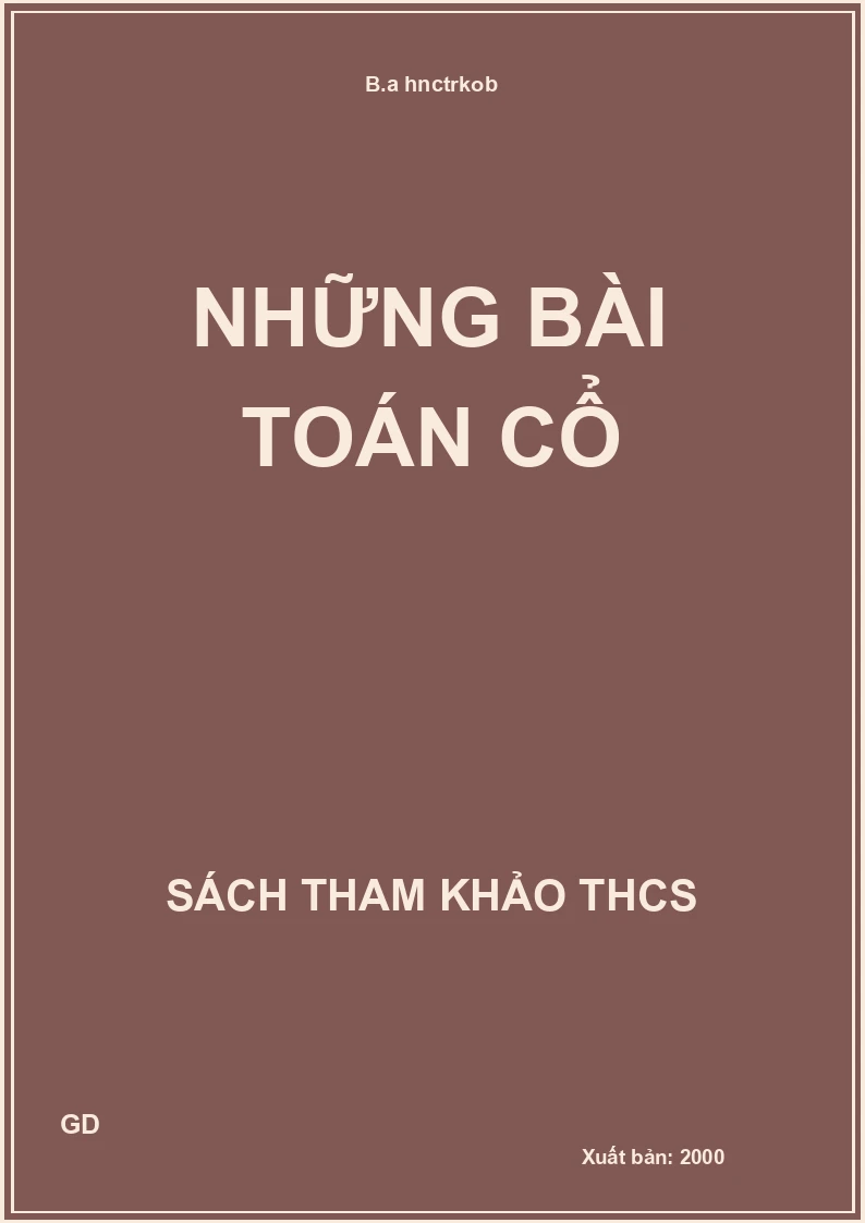 Những bài Toán cổ