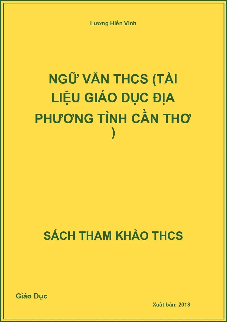 Ngữ văn THCS (tài liệu giáo dục địa phương tỉnh Cần Thơ )