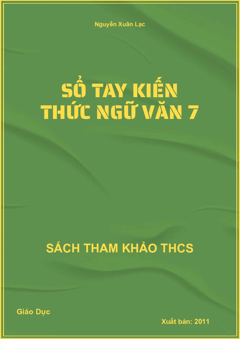 Sổ tay kiến thức ngữ văn 7