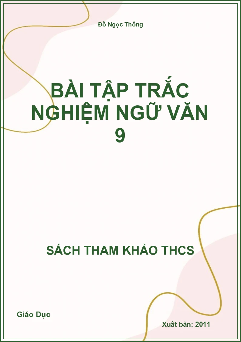 Bài tập trắc nghiệm ngữ văn 9