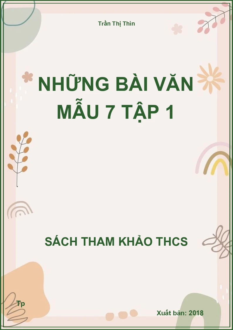 Những bài văn mẫu 7 tập 1